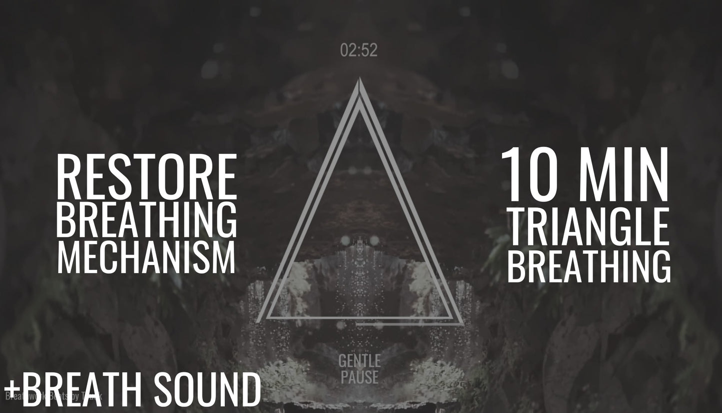 10 Min TRIANGLE BREATHING to Restore Natural Breathing & Reduce Stress (+BREATH SOUND)
