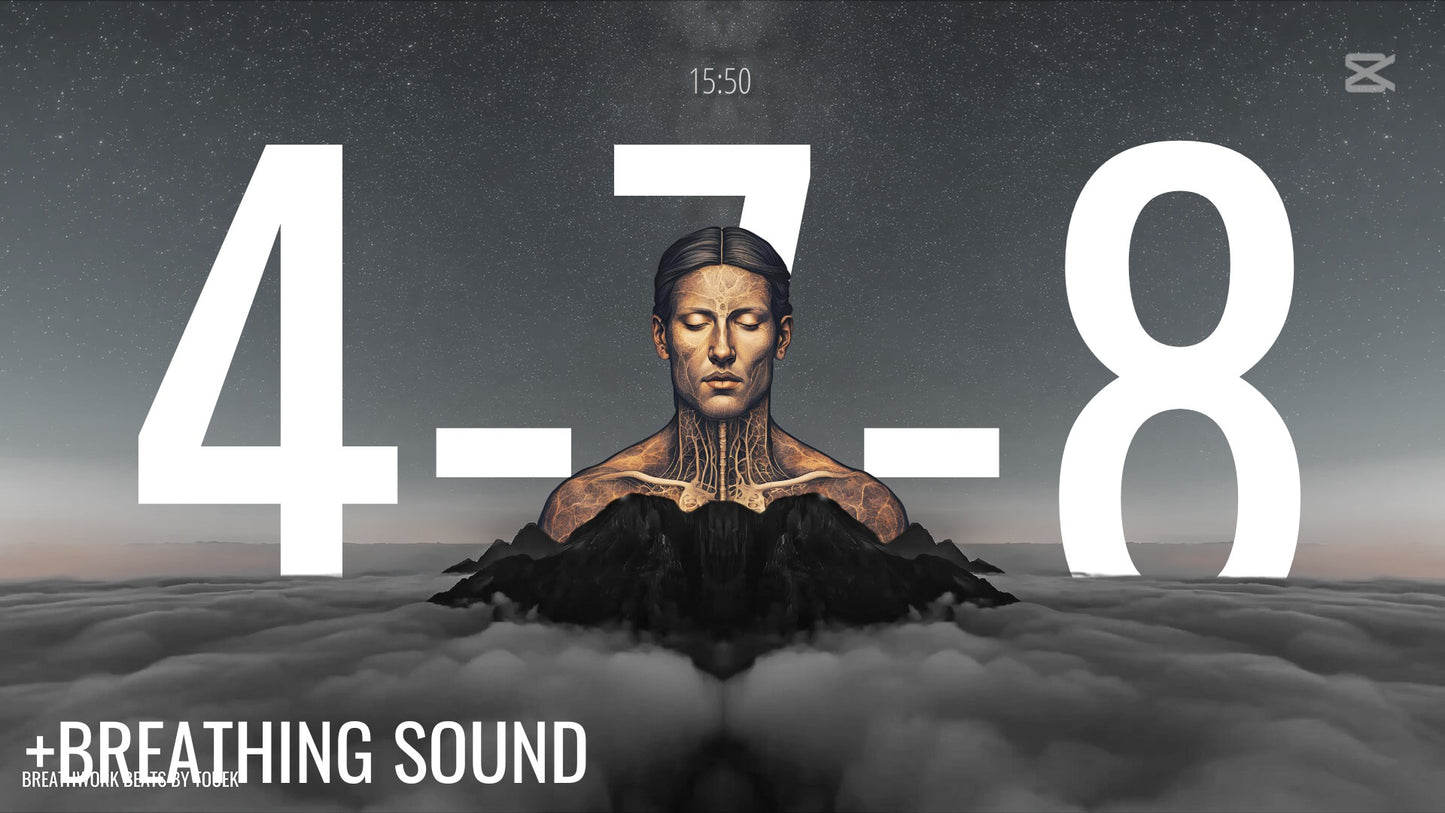 Music Guided Breathing to REDUCE STRESS and FALLING ASLEEP Fast (+BREATHING SOUND)